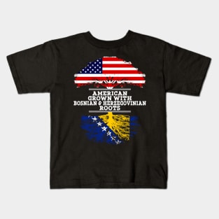 American Grown With Bosnian Herzegovinian Roots - Gift for Bosnian Herzegovinian From Bosnia  Herzegovina Kids T-Shirt